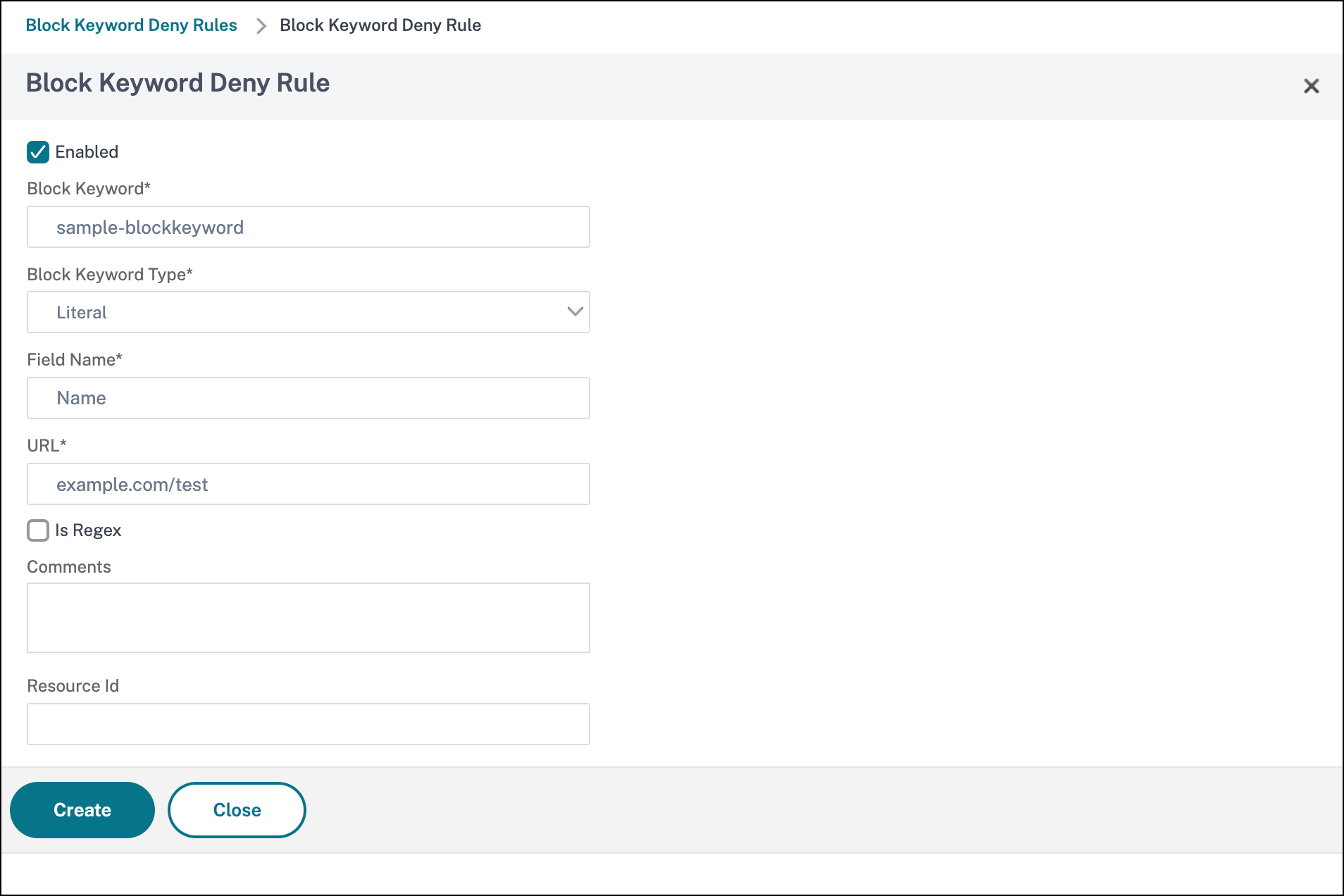 Add custom keyword
