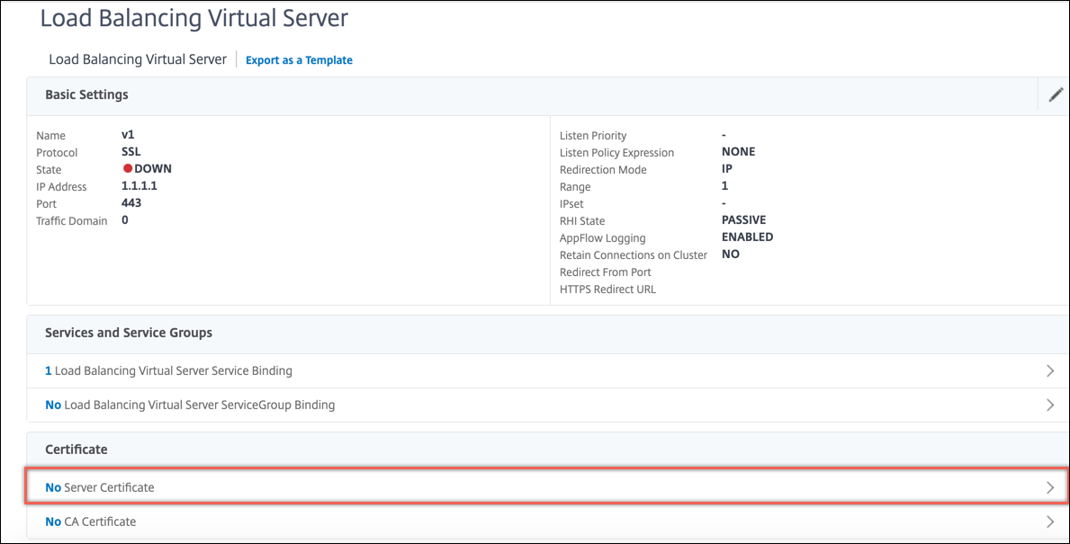 Server certificate