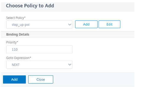 Policy add choose