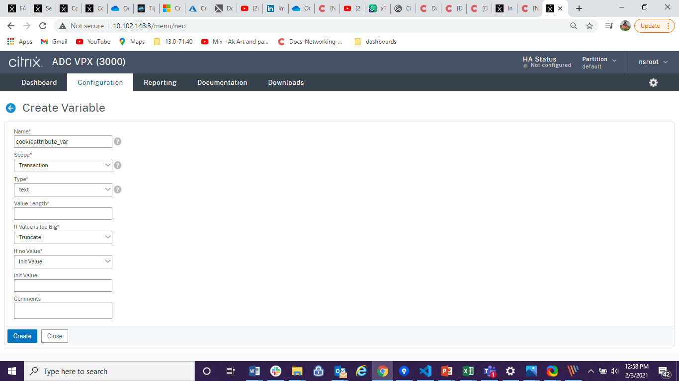 Create variable for ADC cookies
