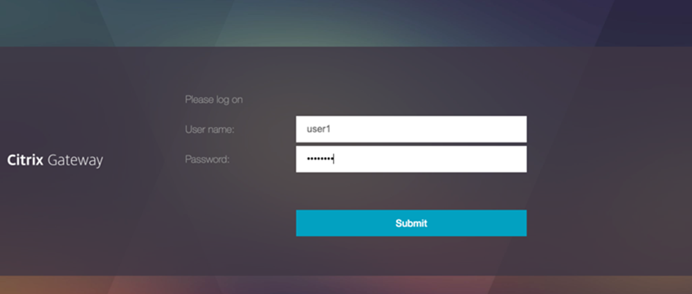 Device registration login page