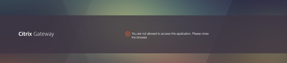 Device registration page denied access