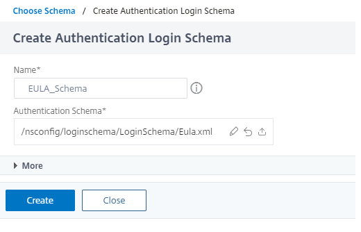 Create an auth schema