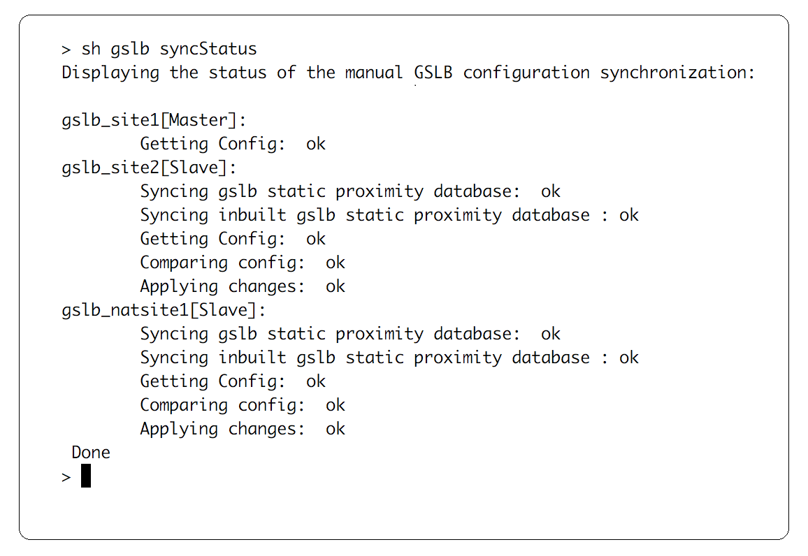 sample output status