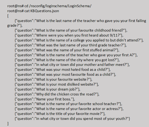 JSON file