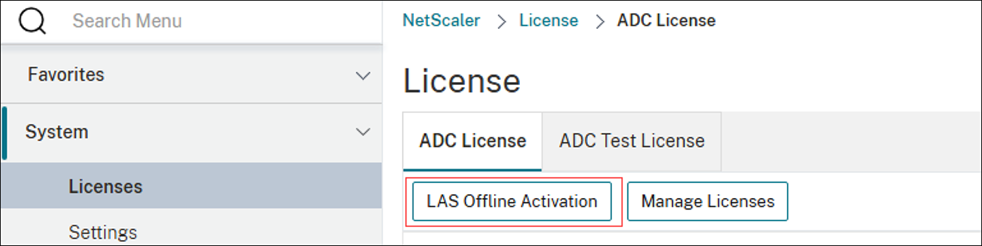 LAS offline activation