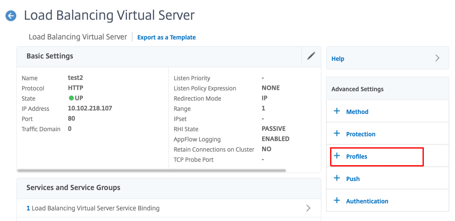 lb virtual server