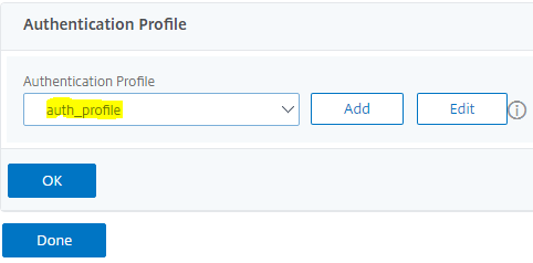 set auth profile