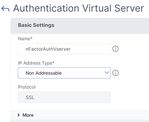Configure virtual server