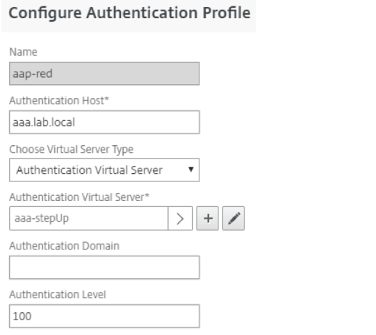 Configure auth profile