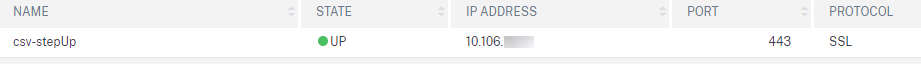 Load balancing virtual server