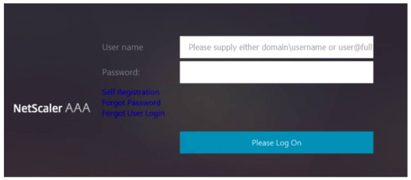 Logon page
