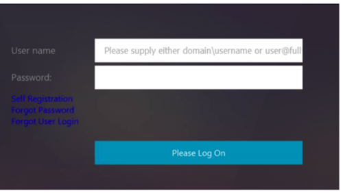 Logon page