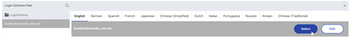 Select a schema