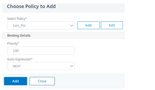 Add cert policy