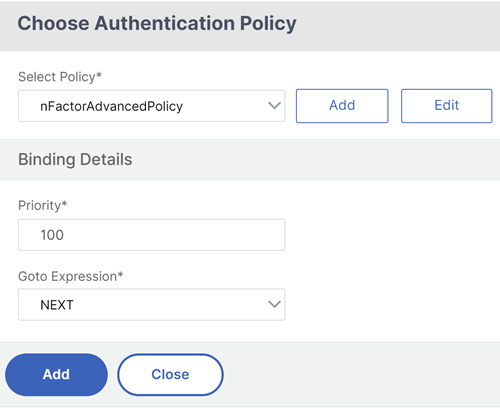 Add policy