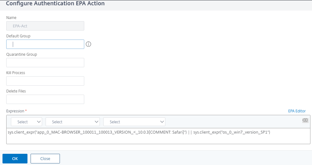 Add EPA action