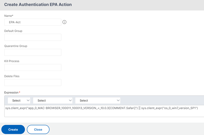 Add EPA action