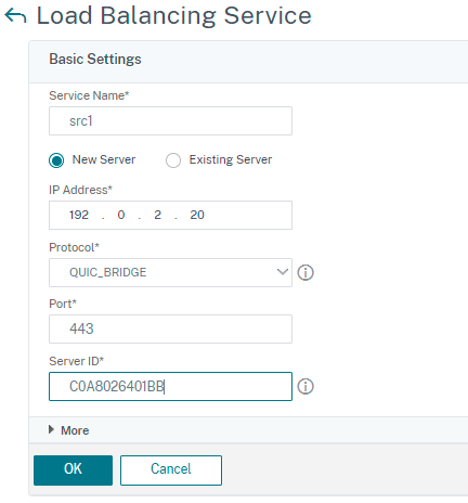 QUIC bridge load balancing service