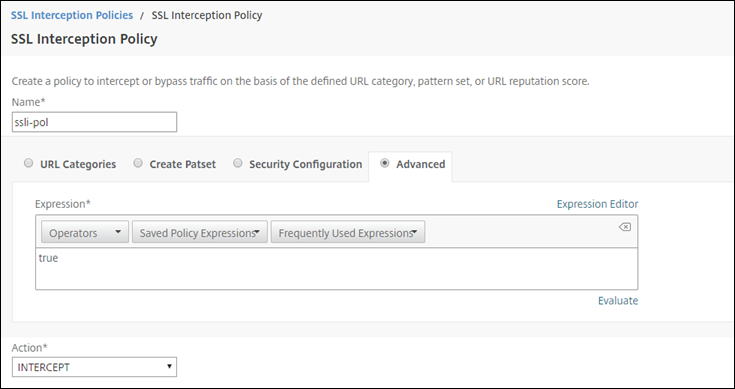 SSL policy true
