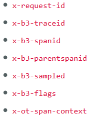 Trace headers