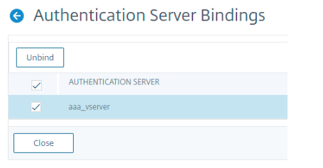 Unbind auth server