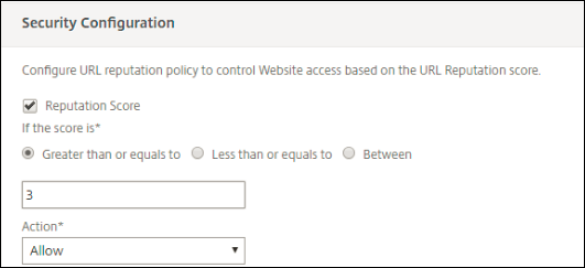 URL reputation score