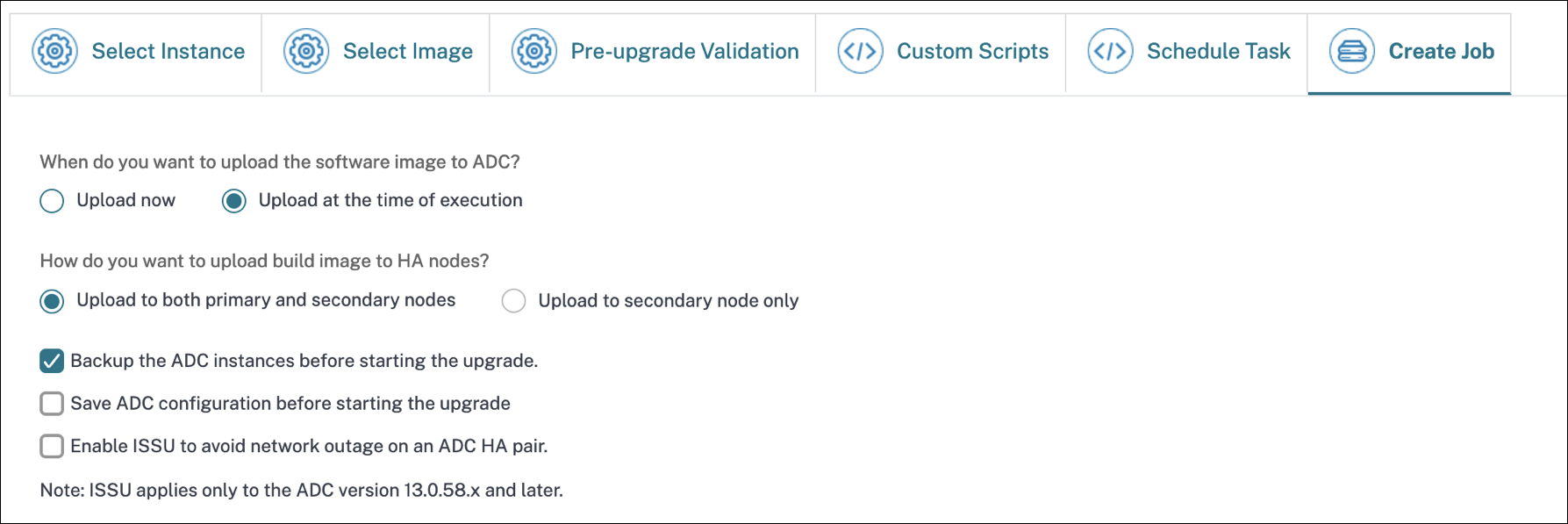 ADC high-availability upgrade to nodes