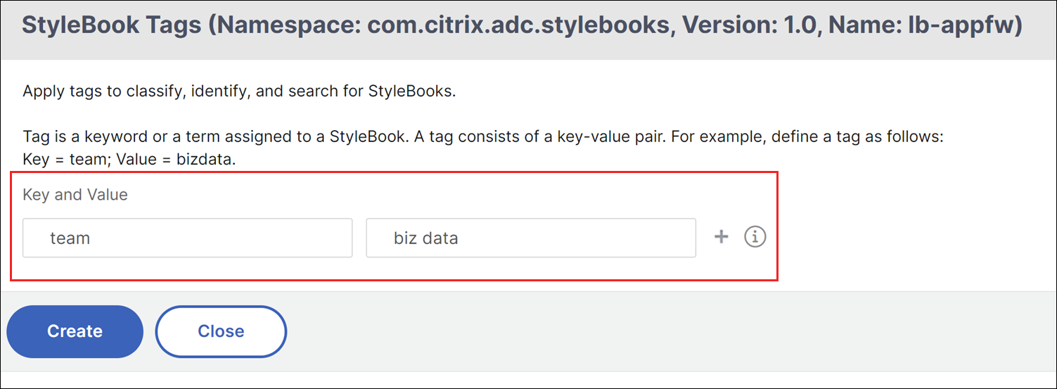 StyleBookのタグを作成