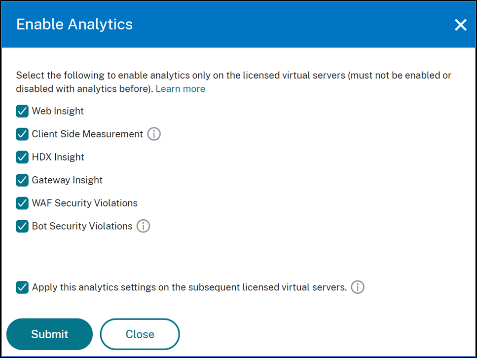 Analytics-Konfiguration