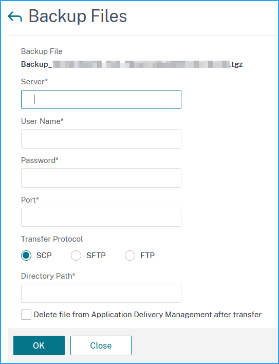 New Backup file