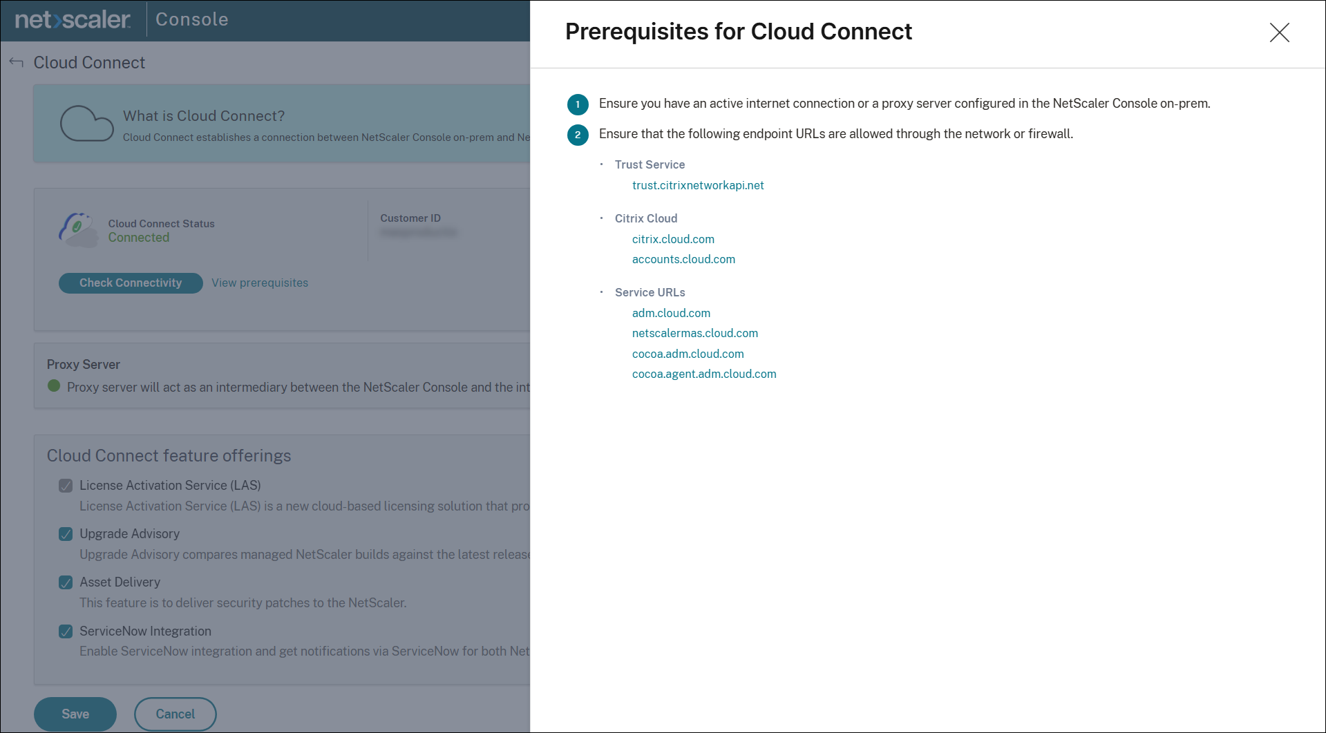Cloud Connect - View prerequisites
