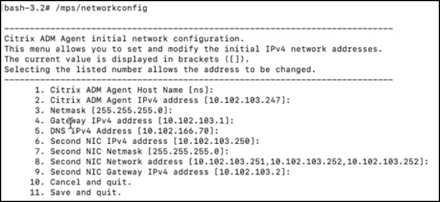 代码块 networkconfig