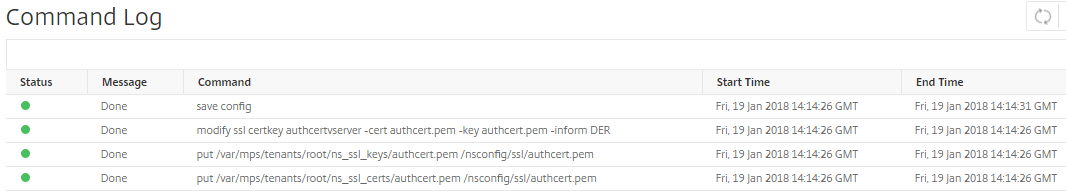 Command log audit trail