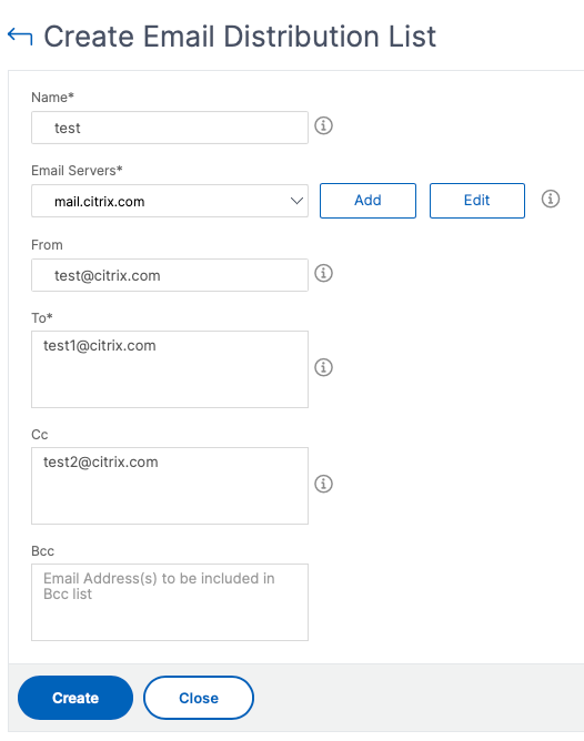 Email distribution list