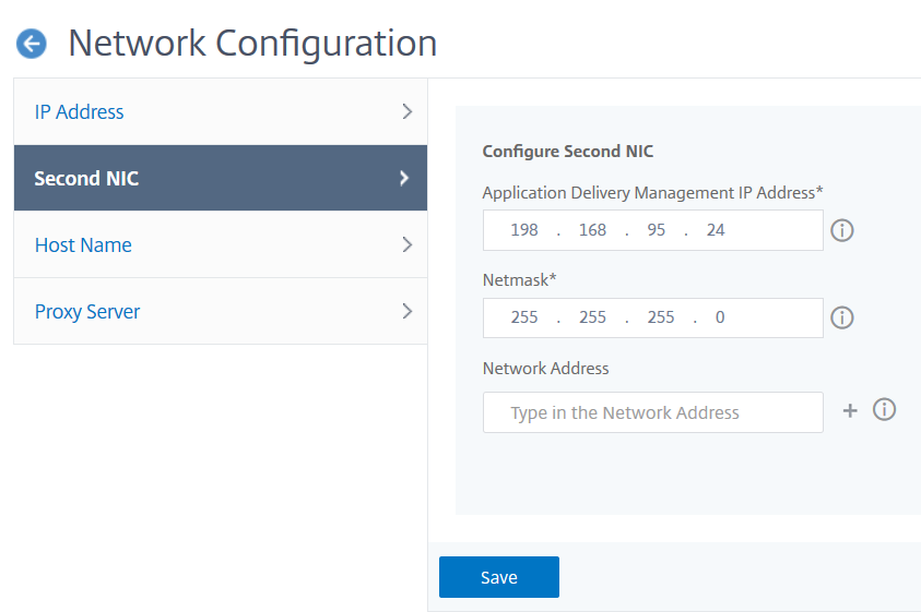 Configure NIC