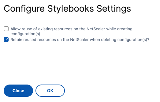 配置 Stylebooks 设置选项