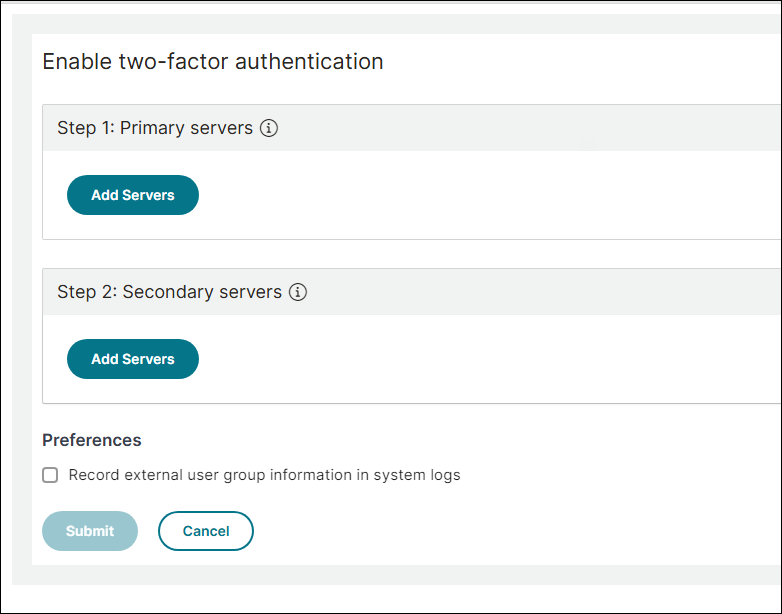 Two-factor authentication