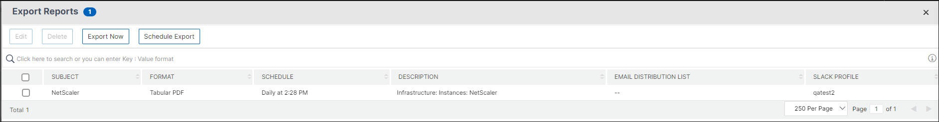 导出 NetScaler Console 报告
