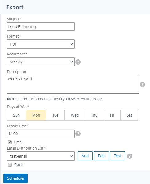 Generate a combined load balancing report