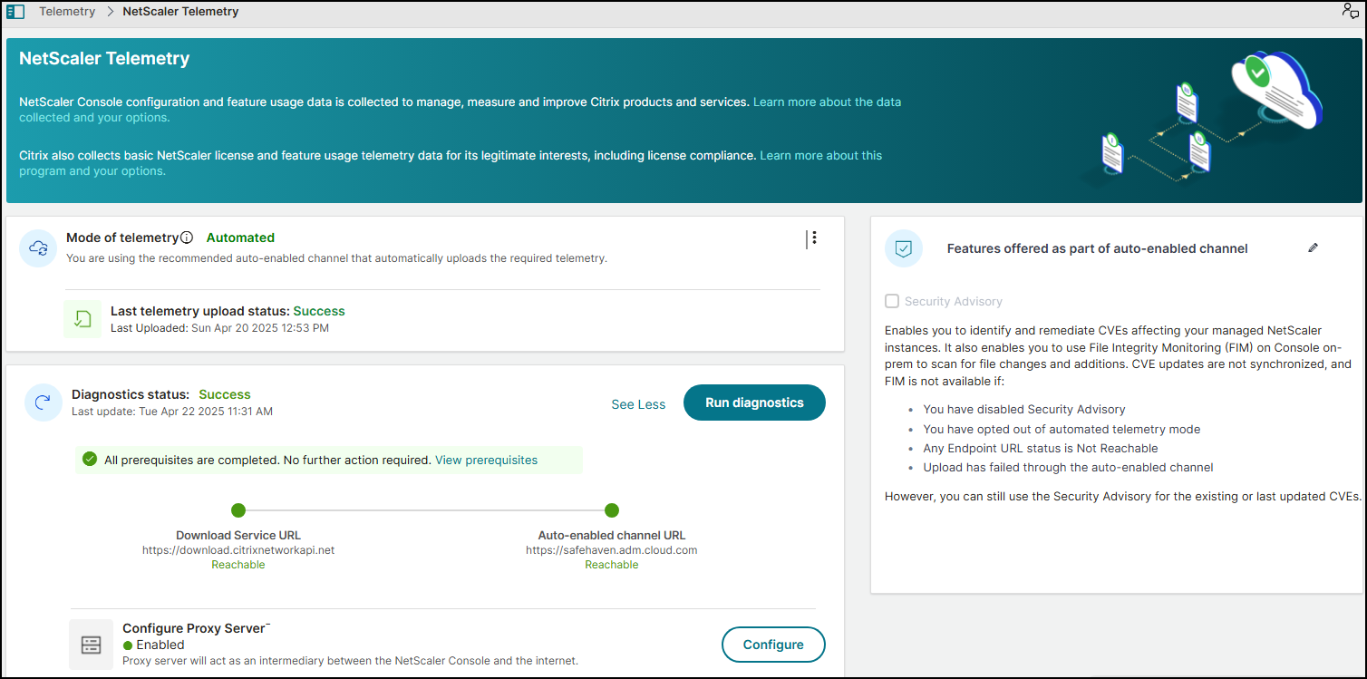 Telemetry homepage
