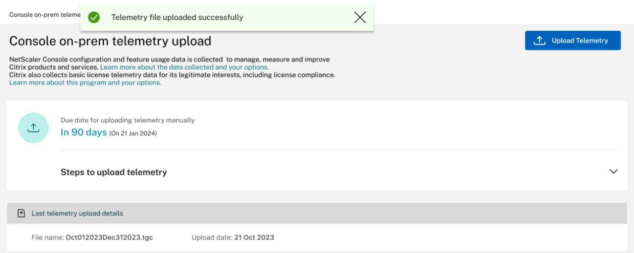 Upload successful