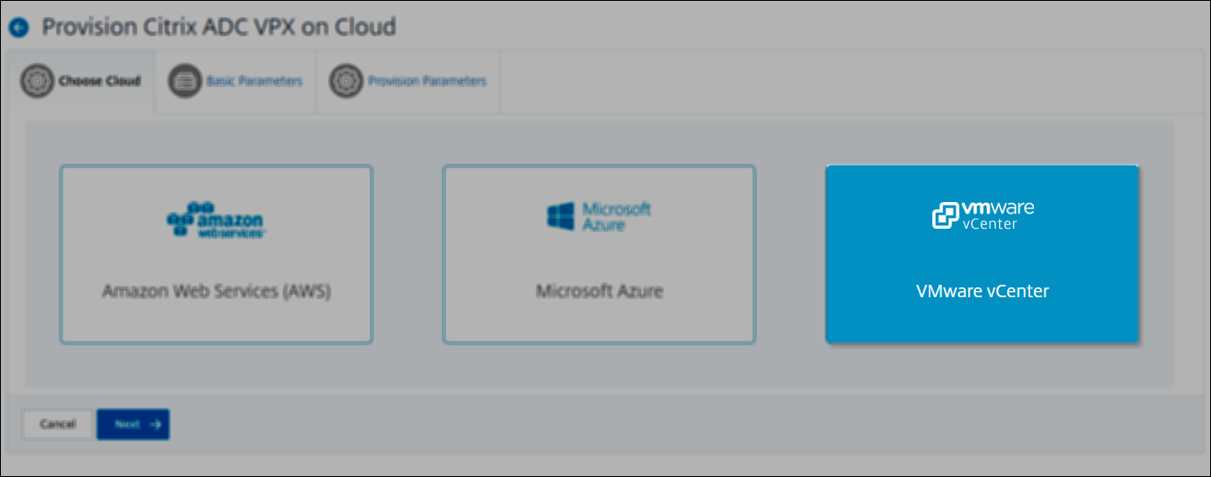 Select VMware vCenter