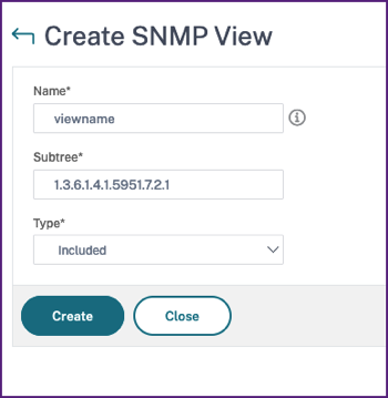 SNMP view
