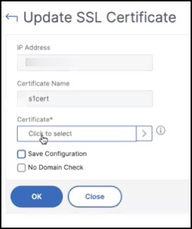 Mettre à jour le certificat SSL