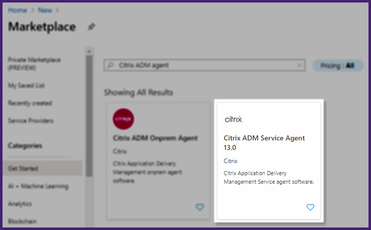 Azure networking pane