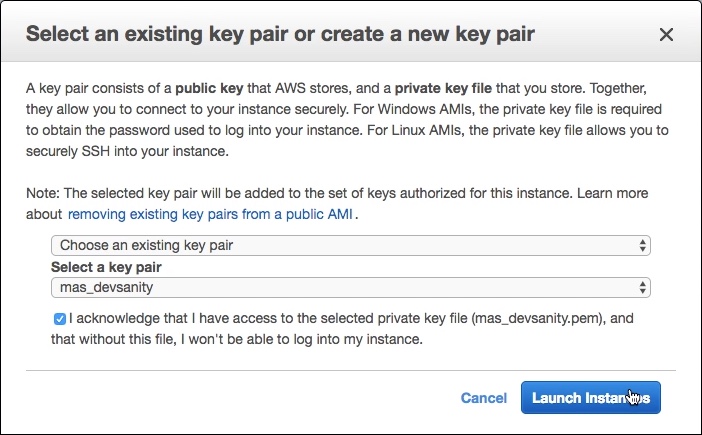 Launch instances