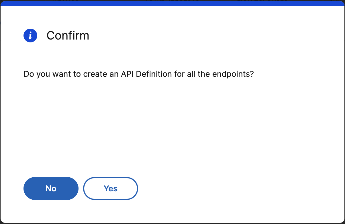 Pop up message for all endpoints