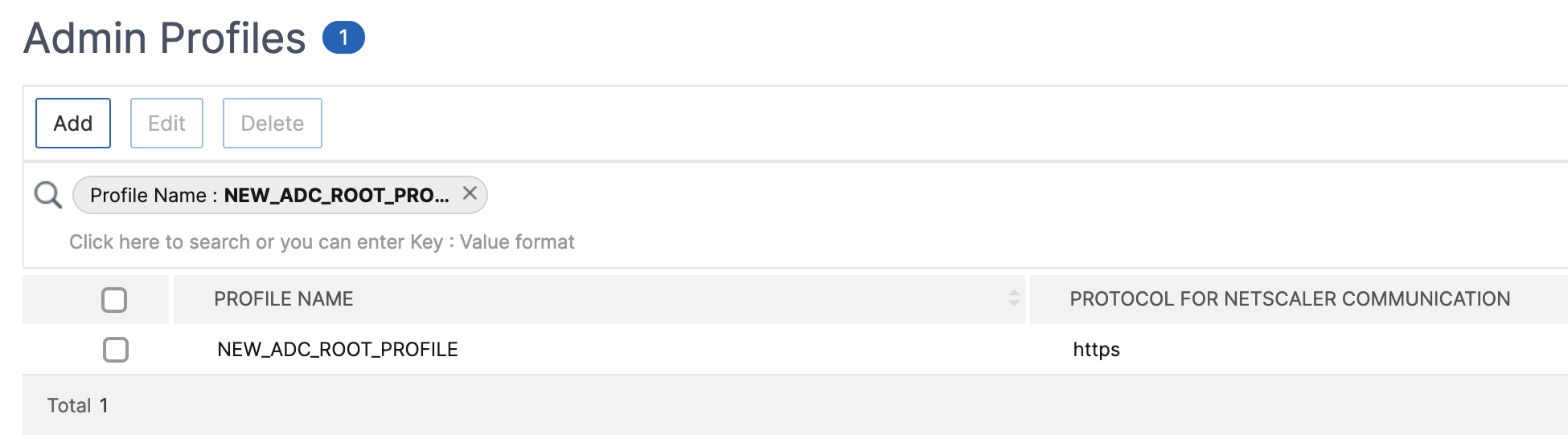 Create admin profile