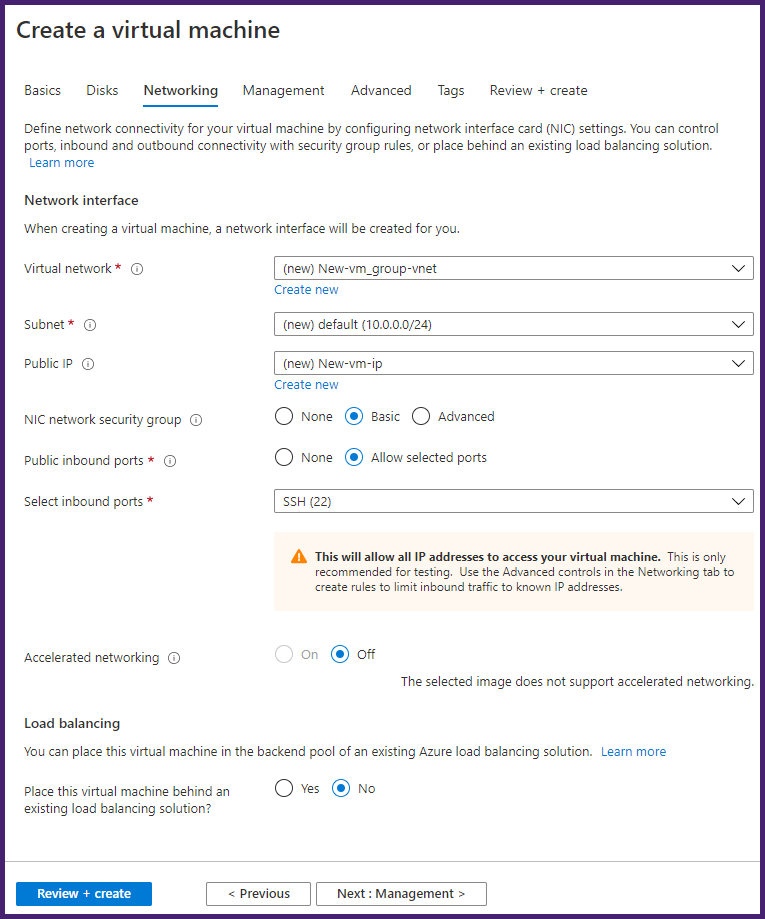 Specify Networking